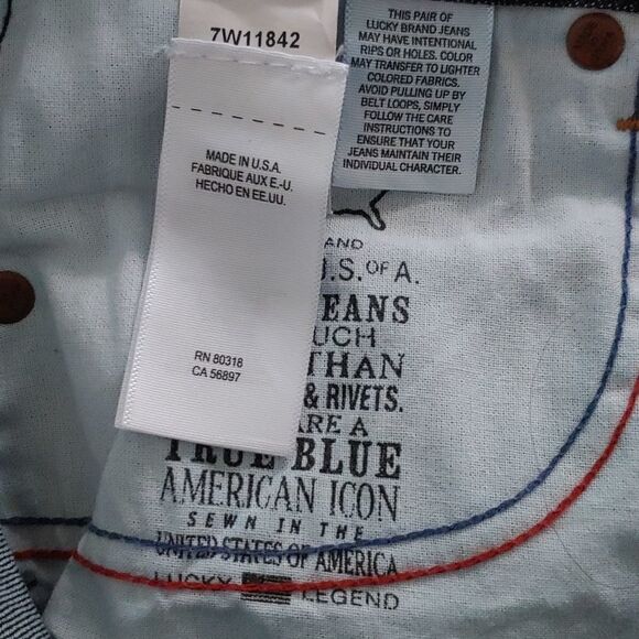 Lucky Brand Lolita Boot White Oak Cone Denim Jeans Sz 2 - Picture 11 of 12